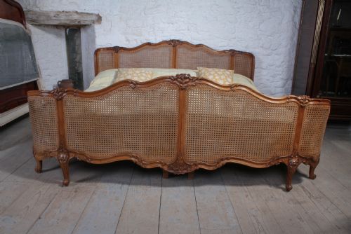 fig 1. Super big corbeille caned Bergere bed
