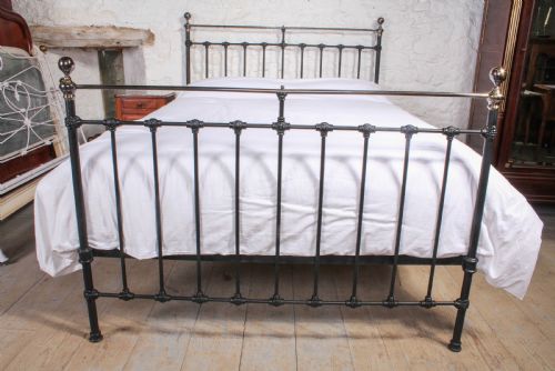 fig 1. Black and aged brass 5Ft king size classic bed