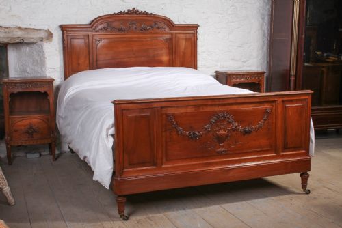 Beautiful Carved Solid Cherry King Size Bed