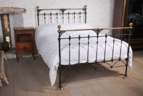 Stunning Early Victorian Brass and Iron Double Bed
