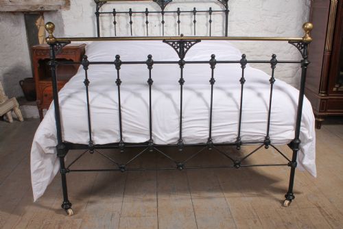 fig 1. Stunning early Victorian brass and iron double bed