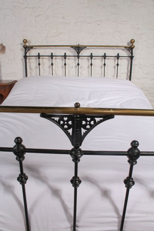 fig 4. Stunning early Victorian brass and iron double bed