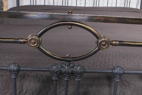 fig 3. Rare French 6' super kingsize brass and iron bed