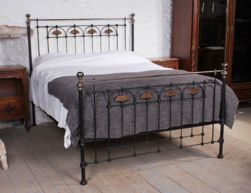 Pretty and Individual King Size Brass and Iron Bed