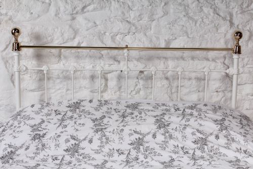 fig 2. Pretty Queen size Victorian brass and iron bed