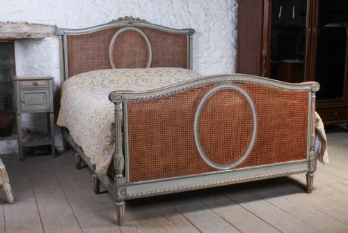 Lovely French Caned/bergere King Size Bed