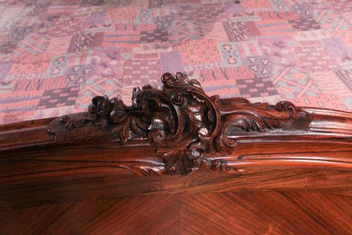fig 2. Fantastic rare super king size Rosewood Louis XV style bed