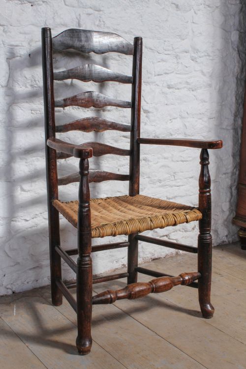 Handsome Elm Yorkshire Ladder Back Armchair