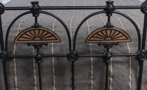 fig 2. Pretty and unusual single brass and iron bed