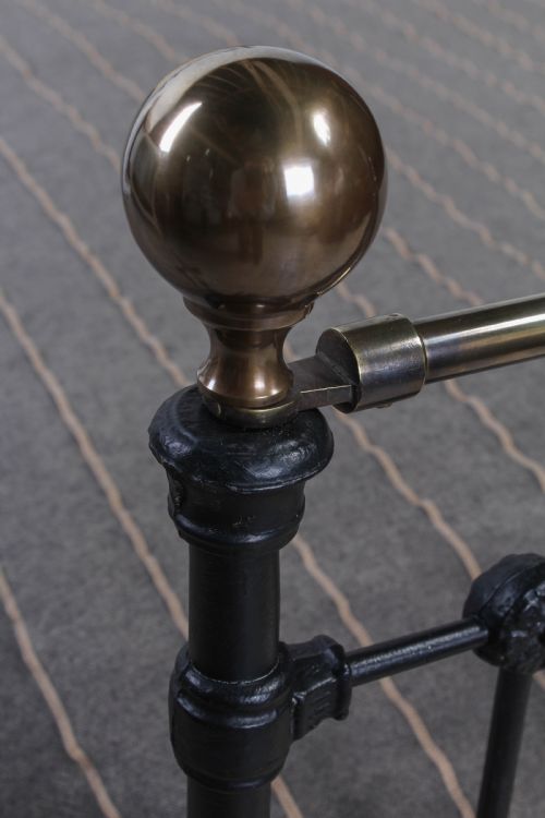 fig 3. Pretty and unusual single brass and iron bed