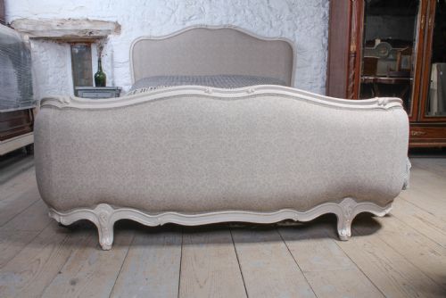 fig 1. Fully reupholstered king size Corbeille French bed