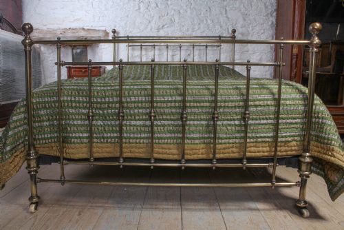 fig 1. Elegant Victorian aged brass king size bed