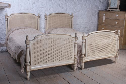 Attractive Pair of French Caned Beds