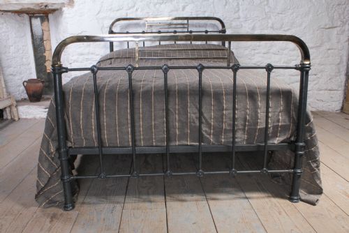 fig 1. Individual Queen size Spanish brass and iron bed