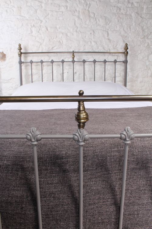 fig 3. French classic Victorian grey and brass king size bed