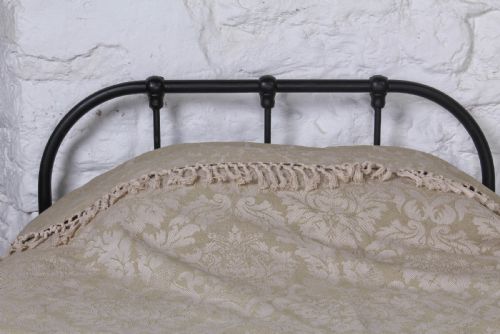 fig 2. Almost pair of dorm style all iron Victorian single beds