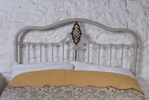 fig 2. Pretty French double brass and iron bed