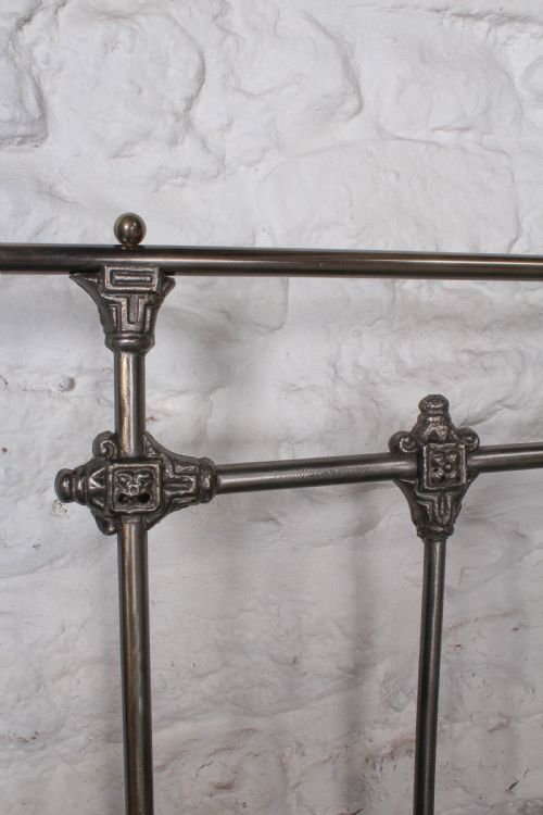 fig 2. Very handsome burnished iron and aged brass kingsize bed