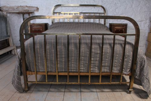 fig 1. Attractive simple all brass French double bed