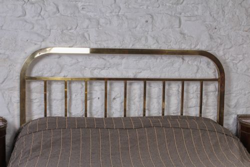 fig 2. Attractive simple all brass French double bed