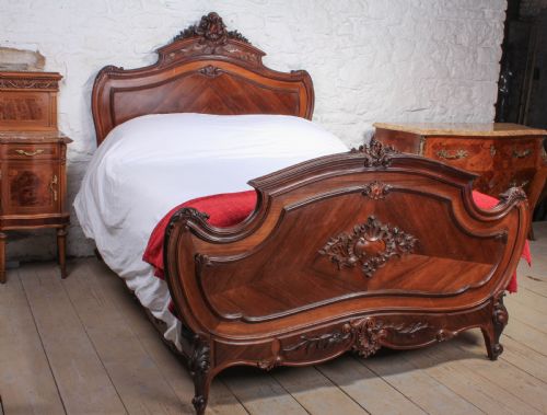Beautiful Rosewood Louis Xv Style Bed for Kings Size Mattress