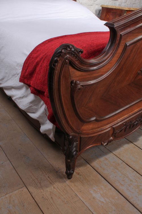 fig 3. Beautiful Rosewood Louis XV style bed for kings size mattress