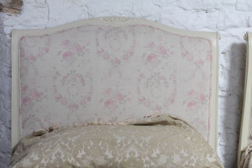 fig 2. Pair of pretty French upholstered single beds