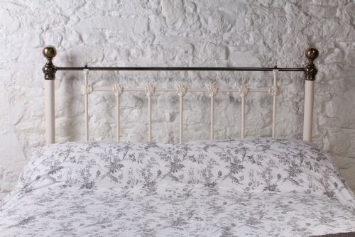 fig 3. Classic Victorian antique white and brass kingsize bed