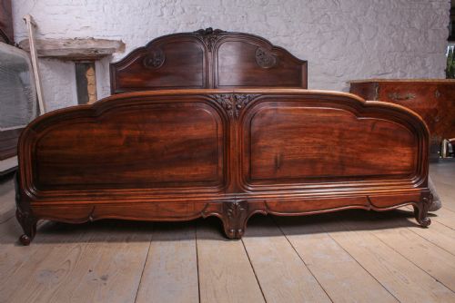 fig 1. Two meter wide super king French walnut bed
