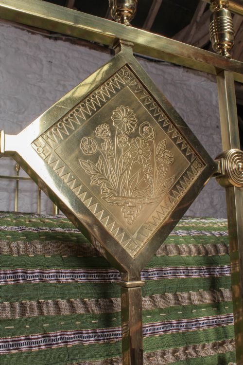 fig 2. Handsome king size Victorian all brass king size bed