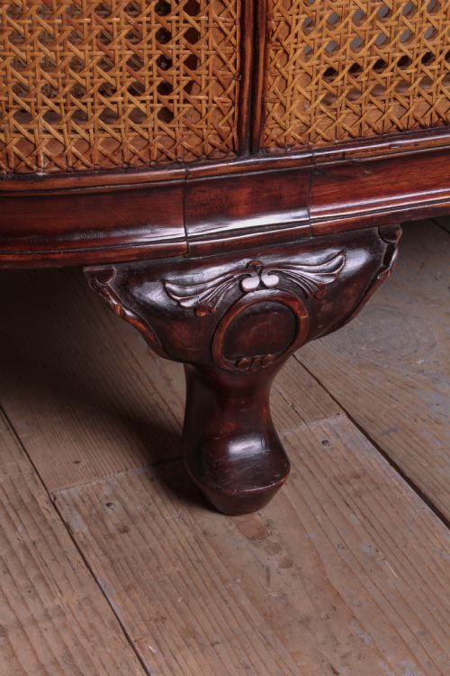 fig 3. Striking Bergere caned Corbeille king size bed