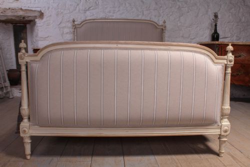 fig 1. Very attractive French Empire style newly upholstered double bed