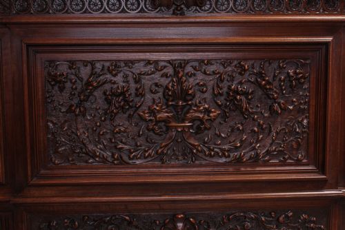 fig 2. Beautiful carved walnut Neo-Renaissance king size bed