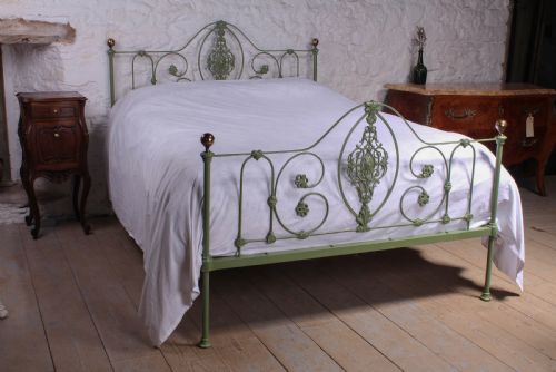 Pretty Early Victorian Iron King Size Bed