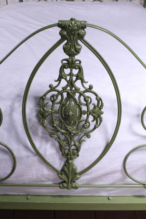 fig 1. Pretty early Victorian iron king size bed