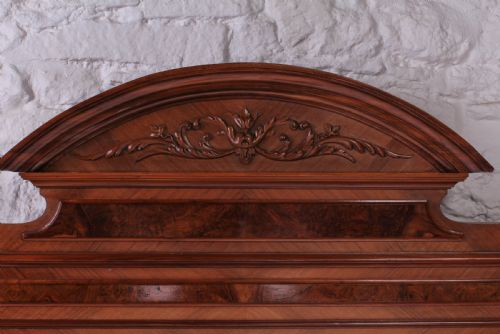 fig 2. Top quality Henri II style burr walnut and mahogany double bed