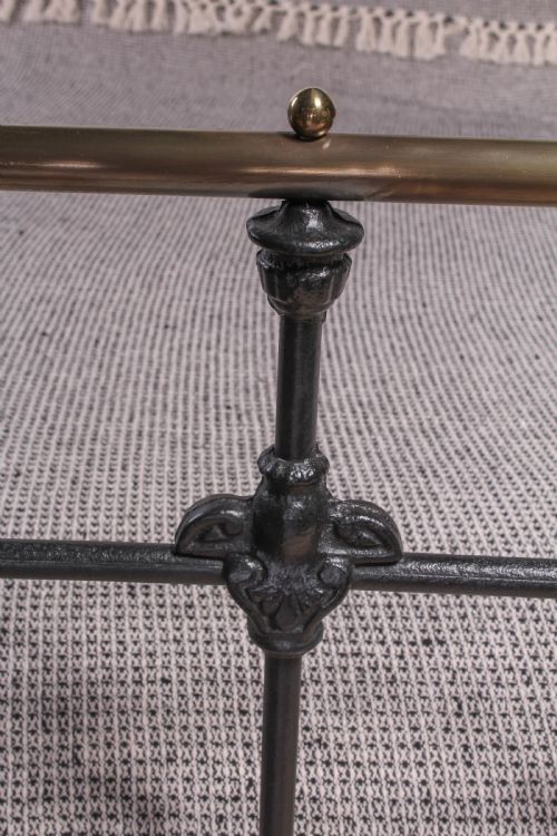 fig 3. Striking Classic Victorian black and aged brass double bed