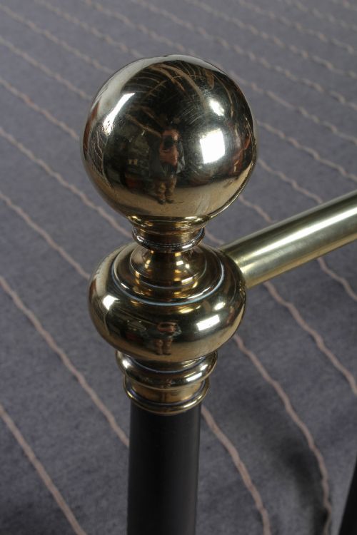 fig 1. Beautiful Heals Black and brass king size bed