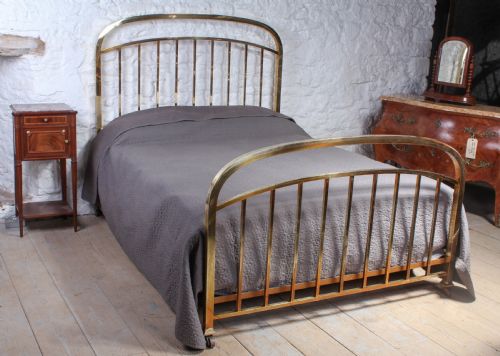 Fashionable Simple French All Brass King Size Bed