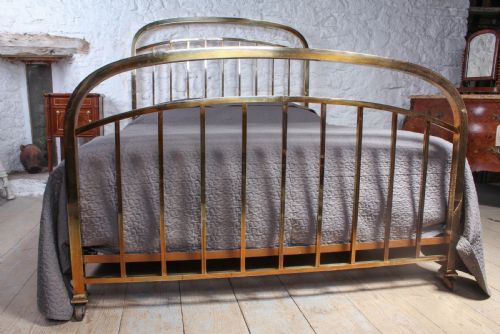 fig 3. Fashionable simple French all brass king size bed