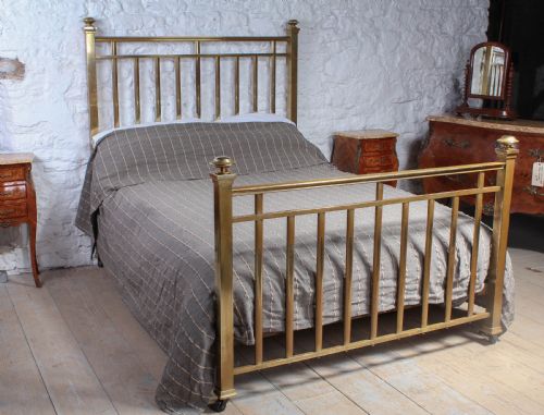 Superb Quality Edwardian Double Brass Bed