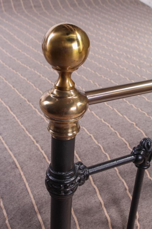 fig 1. Classic Victorian black and aged brass king size bed