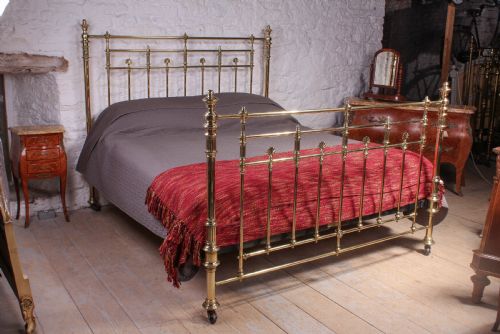 fig 1. Stunning super king size all brass bed made by Schoolbred