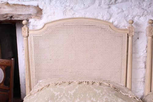 fig 1. Pretty pair of French painted caned single beds