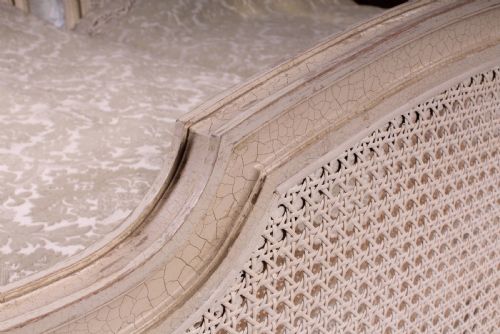 fig 2. Pretty pair of French painted caned single beds