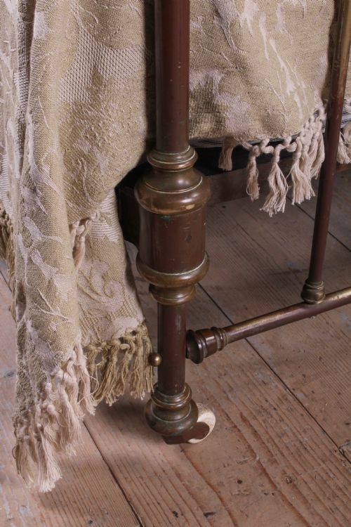 fig 2. Attractive pair of French aged brass single beds