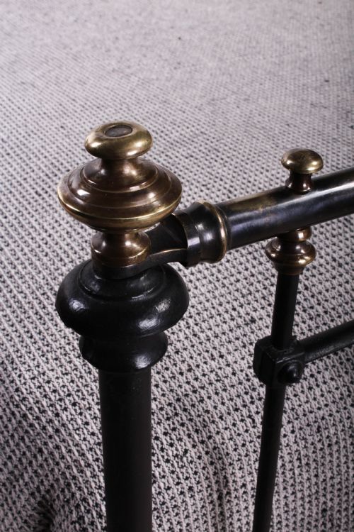 fig 1. Pleasing early Victorian brass and iron king size bed