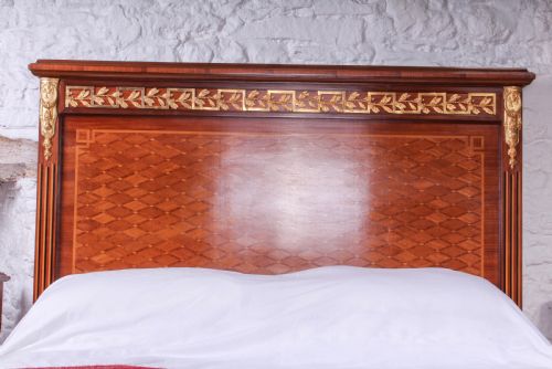 fig 1. Beautiful fruit wood and ormalu king size bed with matching bedsides 
