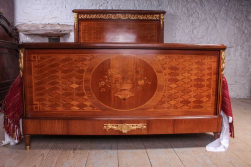 fig 2. Beautiful fruit wood and ormalu king size bed with matching bedsides 
