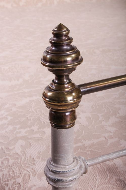 fig 3. Pretty French 5Ft king size brass and iron bed 